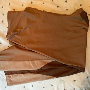 Old navy powersoft leggings two tone brown